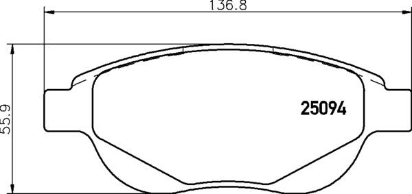 КОЛОДКИ ТОРМОЗНЫЕ CITROEN C4 COUPE (LA) 1104-1213-CITROEN C4 I (LC) 1104-1214-CITROEN C4 I SALOON 07