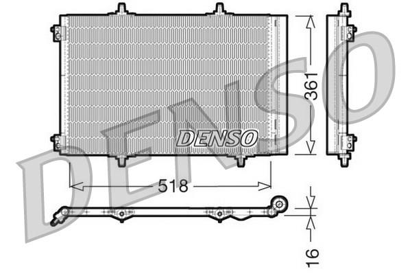 РАДИАТОР КОНДИЦИОНЕРА CITROEN C3 I (02-)