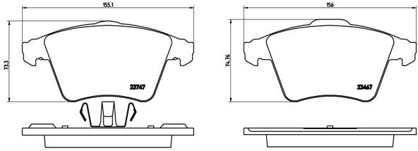 КОЛОДКИ ТОРМОЗНЫЕ ПЕРЕДНИЕ-19.80MM (VW TRANSPORTER 03-19)