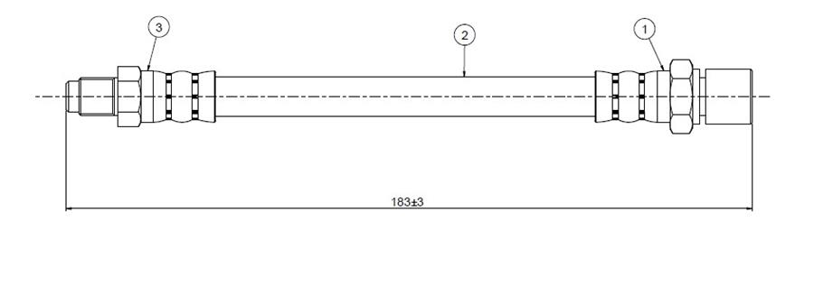 ШЛАНГ ТОРМОЗНОЙ  ЗАДНИЙ Hi-lux LN-RN-30>41 79-83