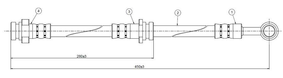 ШЛАНГ ТОРМОЗНОЙ  ПЕРЕДНИЙ Swift SA310-413 84-92