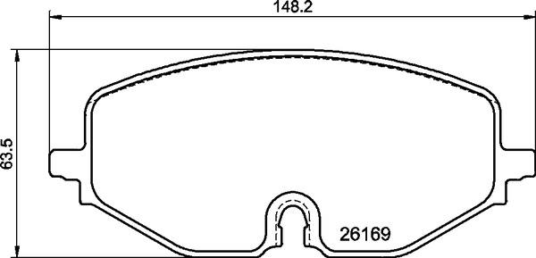 КОЛОДКИ ТОРМОЗНЫЕ ПЕРЕДНИЕ-KABLOLU (VW GOLF 20- AUDI A3 20-)