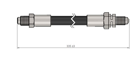 ШЛАНГ ТОРМОЗНОЙ  ЗАДНИЙ 121 (III) 96-03
