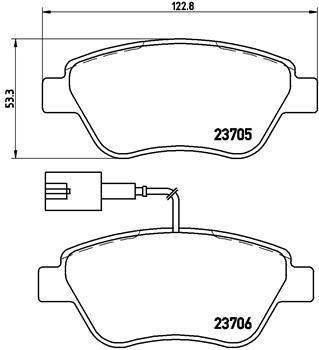 КОЛОДКИ ТОРМОЗНЫЕ ALFA ROMEO MITO (955) 0808-1018-CITROEN NEMO MPV 0409->-FIAT 500 (312) 0707->-FIAT