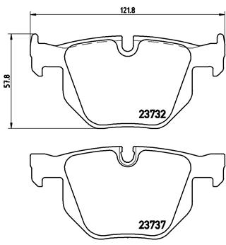 КОЛОДКИ ТОРМОЗНЫЕ BMW E60-E61-E63 ARKA 520525530