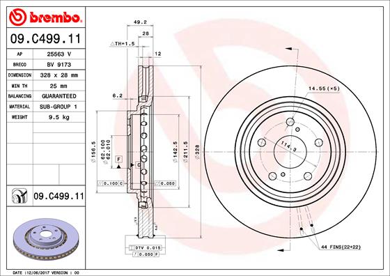 ДИСК ТОРМОЗНОЙ ПЕРЕДНИЙ ВЕНТИЛИРУЕМЫЙ-(328-5)-UV ПОКРЫТИЕ (RAV4 2012>>)