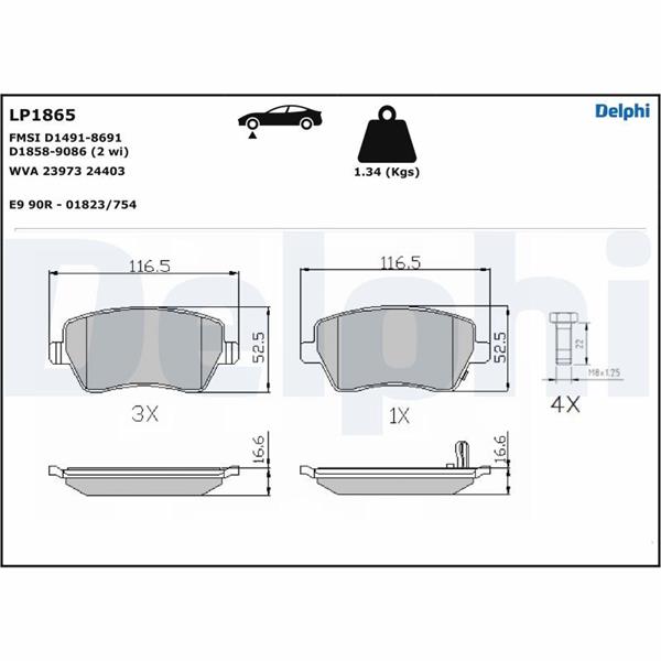 КОЛОДКИ ТОРМОЗНЫЕ  ПЕРЕДНЯЯ MERCEDES CITAN W415 . RENAULT CLIO III MEGANE IV MODUS DACIA DUSTER LOGAN . NISSAN MICRA NOTE