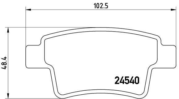 КОЛОДКИ ТОРМОЗНЫЕ ЗАДНИЕ (CITROEN C4 GRAND PICASSO 1.6HDI 1.8 2.0 2.0HDI 06>)