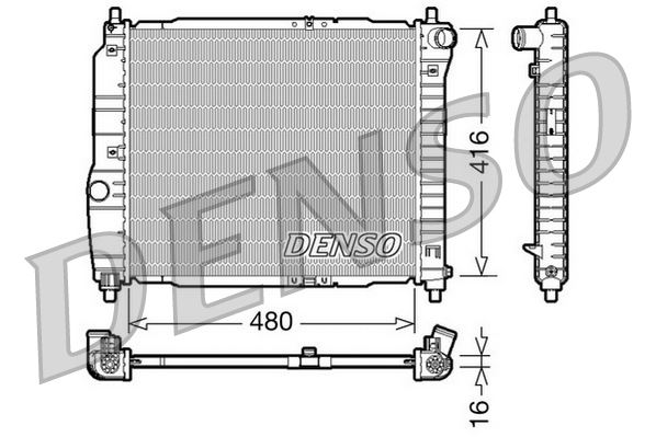 РАДИАТОР. ОХЛАЖДЕНИЕ ДВИГАТЕЛЯ CHEVROLET AVEO  KALOS (T200) (03-08)