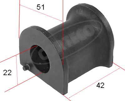 ВТУЛКА СТАБИЛИЗАТОРА ПЕРЕДНЕГО (Q 22 MM)VW TRANSPORTER T5-T6 BM 04=>