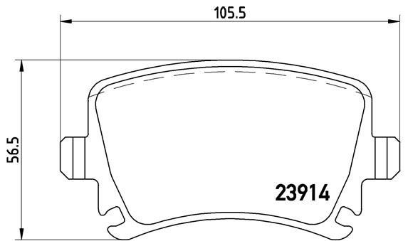 КОЛОДКИ ТОРМОЗНЫЕ ЗАДНИЕ-KABLOSUZ- (VW CADDY 04-11 GOLF 04-14 AUDI A3 04-13 SEAT LEON 06-13