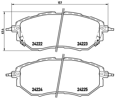 КОЛОДКИ ТОРМОЗНЫЕ ПЕРЕДНИЕ (SUBARU FORESTER 2.0 12->-LEGACY 03-09-OUTBACK 14->LEVORG)