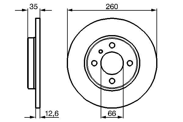 ДИСК ТОРМОЗНОЙ ПЕРЕДНИЙ BMW E30 83>93 ABS&39;SIZ