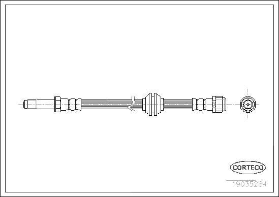 ШЛАНГ ТОРМОЗНОЙ ПЕРЕДНИЙ MERCEDES VIANO W639 03> VITO W639 03>