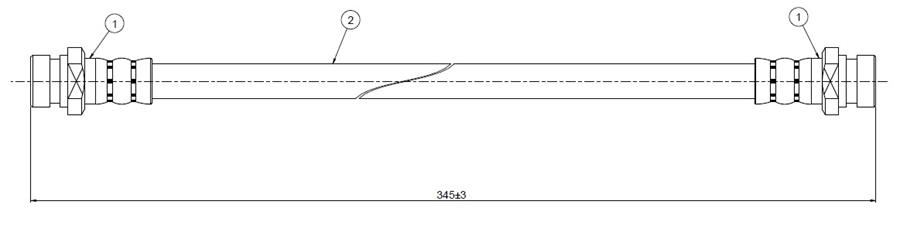 ШЛАНГ ТОРМОЗНОЙ  ПЕРЕДНИЙ Acty TN550 78-88