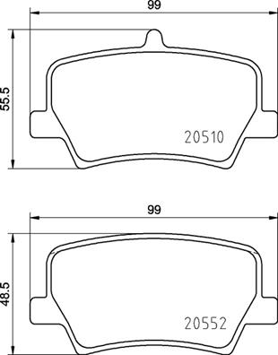 КОЛОДКИ ЗАДНИЕ VOLVO XC40 D3 D4 T3 T4 T5 (2018=>