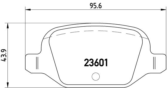 КОЛОДКИ ТОРМОЗНЫЕ ЗАДНИЕ WVA 23601 (FIAT PANDA 1.2 1.4 1.3JTD 06- 500-500C 1.4 07-)