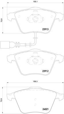 КОЛОДКИ ТОРМОЗНЫЕ ПЕРЕДНИЕ AUDI A3 04-12 TT 08-14