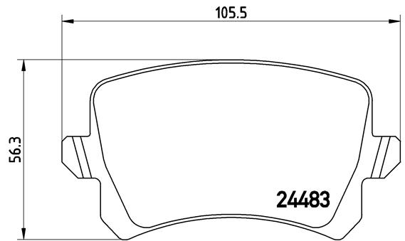 КОЛОДКИ ТОРМОЗНЫЕ ЗАДНИЕ (VW PASSAT 06-15 TIGUAN 08-11)
