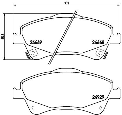 КОЛОДКИ ТОРМОЗНЫЕ ПЕРЕДНИЕ-(TOYOTA AVENSIS 09>13VERSO 10>13)