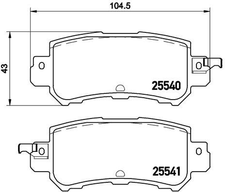 КОЛОДКИ ТОРМОЗНЫЕ ЗАДНИЕ (MAZDA CX-5 2.0 AWD 2.0 2.5 AWD 2.2 D 2.2 D AWD 11-)