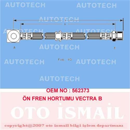 ШЛАНГ ТОРМОЗНОЙ ПЕРЕДНИЙ  VECTRA B