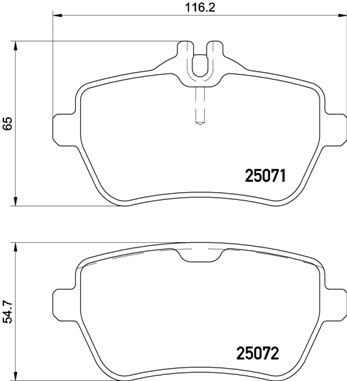 КОЛОДКИ ТОРМОЗНЫЕ ЗАДНИЕ (MERCEDES BENZ W222-W231-W217-SL 350400500)
