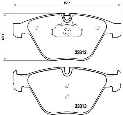 КОЛОДКИ ТОРМОЗНЫЕ ПЕРЕДНИЕ (BMW E60-E65-E66) 2331211