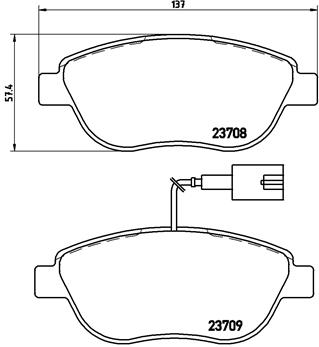 КОЛОДКИ ТОРМОЗНЫЕ ПЕРЕДНИЕ (FIAT DOBLO 05- YM LINEA 1.4 OPEL CORSA D 1.3 CDTI 90 BG 07 06-) CIFT FIS