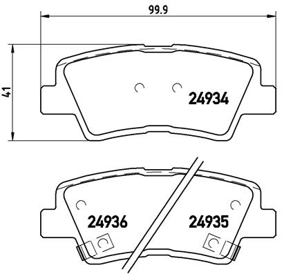 КОЛОДКИ ТОРМОЗНЫЕ ЗАДНИЕ-(HYUNDAI ELANTRA 12-15 TUCSON 16>-SONATA 09>12KIA SOUL 10>12 SPORTAGE 16-