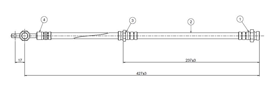 ШЛАНГ ТОРМОЗНОЙ  ЗАДНИЙ Colt 1300.1600 92-.