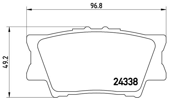 КОЛОДКИ ТОРМОЗНЫЕ ЗАДНИЕ-(TOYOTA RAV4 06>11CAMRY 06>11)