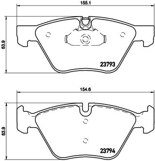 КОЛОДКИ ТОРМОЗНЫЕ ПЕРЕДНИЕ (BMW E-909192938187)