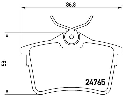 КОЛОДКИ ТОРМОЗНЫЕ ЗАДНИЕ (PEUGEOT 308 - 3008 PARTNER TEPEE-CITROEN BERLINGO 1.6 1.6HDI)