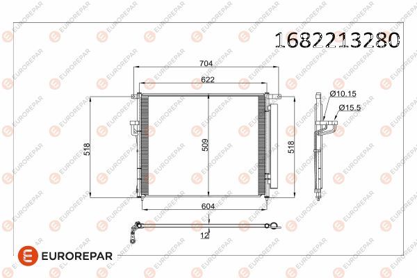 РАДИАТОР КОНДИЦИОНЕРА (КОНДЕНСАТОР) RANGER 2.2 TDCI 11> MAZDA B2500 2.2 - 2.5 TDCI 1> MAZDA B2500 2.2 - 2.5 TDCI 11>
