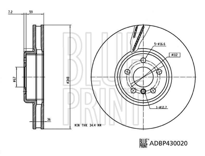 ДИСК ТОРМОЗНОЙ ПЕРЕДНИЙ ЛЕВЫЙ BMW G20 G22 G30 G32 G11 G12 G15 G16 G01 G02 G05 G07 Z4 iX (I20) YUKSEK KARBONLU KAPLMALI
