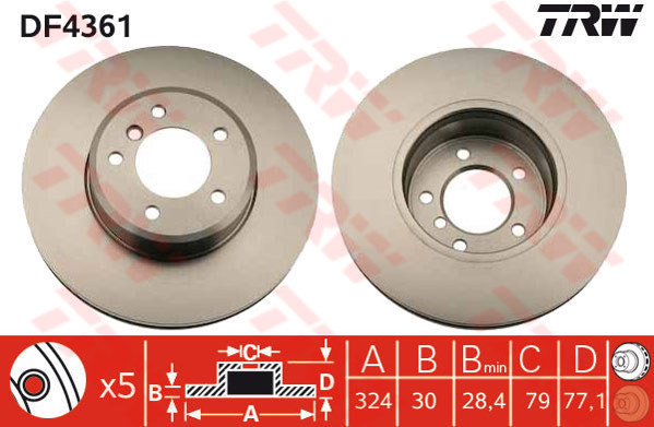 ДИСК ТОРМОЗНОЙ ПЕРЕДНЯЯ BMW E60 E61 E63 E64