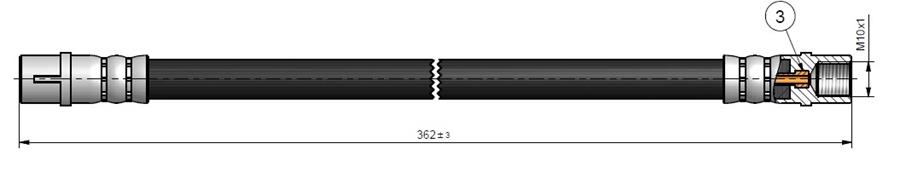 ШЛАНГ ТОРМОЗНОЙ  ЗАДНИЙ A СЕРИЯ (W168) 97-04