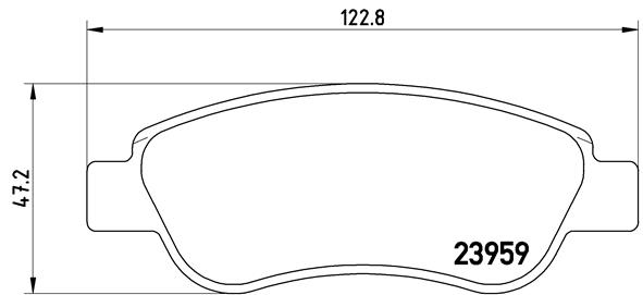 КОЛОДКИ ТОРМОЗНЫЕ ПЕРЕДНИЕ (PEUGEOT 107 07>13 1.0-1.4HDI CITROEN C1 1.4HDI)