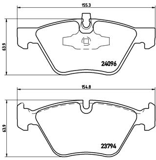 КОЛОДКИ ТОРМОЗНЫЕ ПЕРЕДНИЕ (BMW E-90919293-320I) XTRA LINE