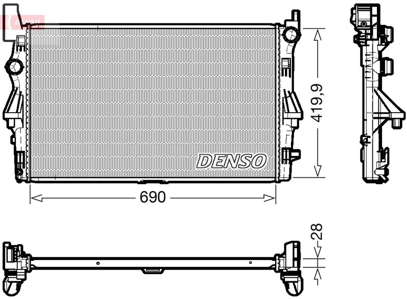 РАДИАТОР. ОХЛАЖДЕНИЕ ДВИГАТЕЛЯ MERCEDES-BENZ VITO (W447) (14-)