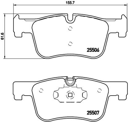 КОЛОДКИ ТОРМОЗНЫЕ ПЕРЕДНИЕ BMW F20-F30-F32-F36-2550601