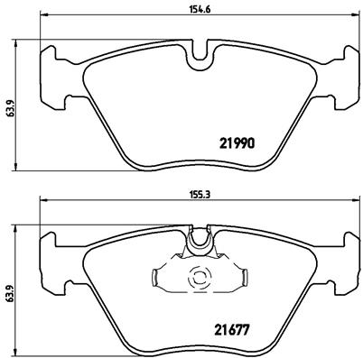 КОЛОДКИ ТОРМОЗНЫЕ ПЕРЕДНИЕ (BMW E39 520-525-530i-d)