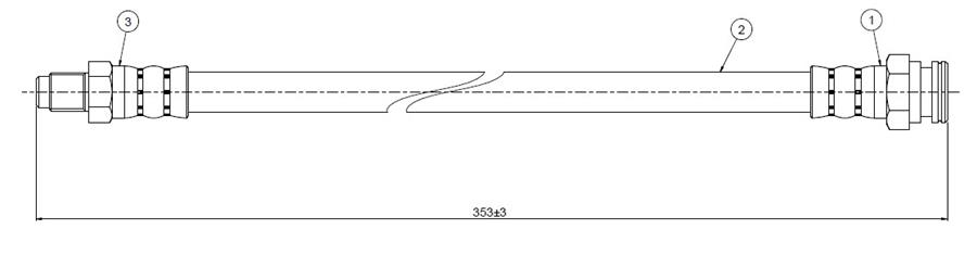 ШЛАНГ ТОРМОЗНОЙ  ПЕРЕДНИЙ VISA SUPER X 82-88