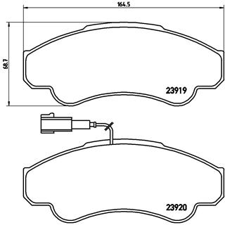 КОЛОДКИ ТОРМОЗНЫЕ ПЕРЕДНИЕ WVA 23920 (FIAT DUCATO-PEUGEOT BOXER-CITROEN JUMPER 03-1.8Q)-