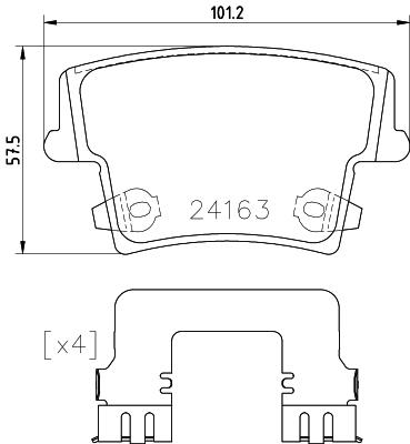 КОЛОДКИ ТОРМОЗНЫЕ ЗАДНИЕ LOW-MET CHRYSLER
