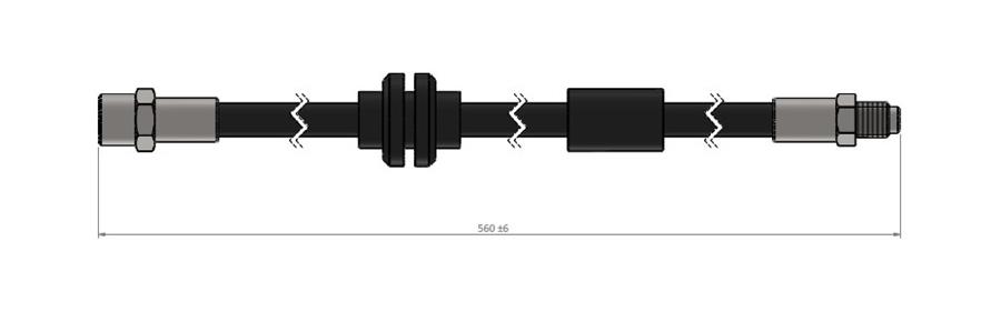 ШЛАНГ ТОРМОЗНОЙ  ПЕРЕДНИЙ S СЕРИЯ (W140)(C140) 91-99