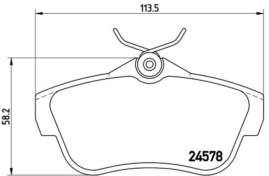 КОЛОДКИ ТОРМОЗНЫЕ ЗАДНИЕ (FIAT SCUDO 1.6JTD-2.0JTD 07-CITROEN JUMPY 1.6HDI 2.0HDI 07-)