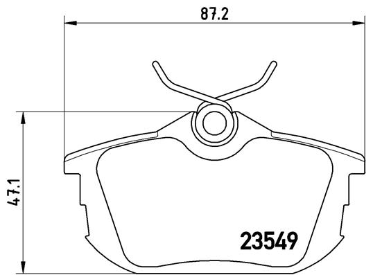 КОЛОДКИ ТОРМОЗНЫЕ ЗАДНИЕ ((MITSUBISHI CARISMA 96>06COLT 04>10-VOLVO (S40-V40) (96-04)