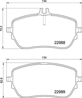 КОЛОДКИ ТОРМОЗНЫЕ ПЕРЕДНИЕ MERCEDES&nbsp; A-SERISI W177 B-SERISI W247 CLA -SERISI W118